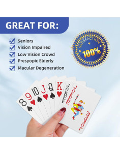 Barajas de Juego Grandes Fanwer - 2 Paquete para Adultos 2