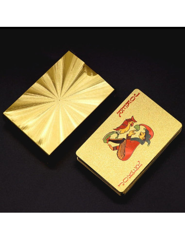 Cartas de Poker Doradas INO Design 5.8x8.9cm Impermeables