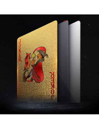 Cartas de Poker Doradas INO Design 5.8x8.9cm Impermeables