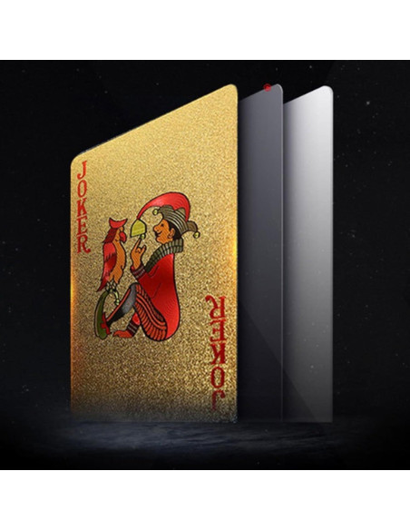 Cartas de Poker Doradas INO Design 5.8x8.9cm Impermeables