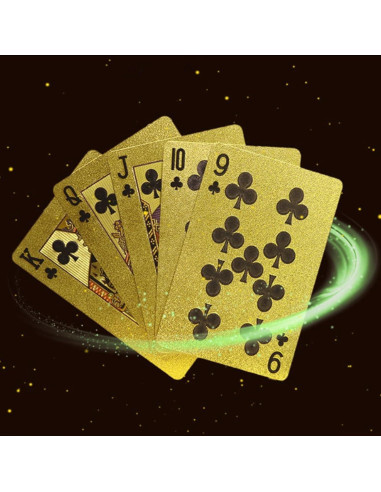 Cartas de Poker Doradas INO Design 5.8x8.9cm Impermeables