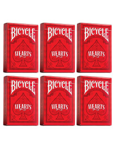 Paquete Coleccionista 6 Barajas Bicycle Rider Back Corazones