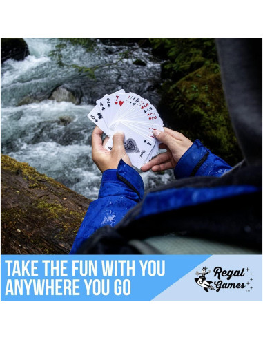 Juego de 12 Barajas de Póker Regal Games Elite Monaco 100% Plástico
