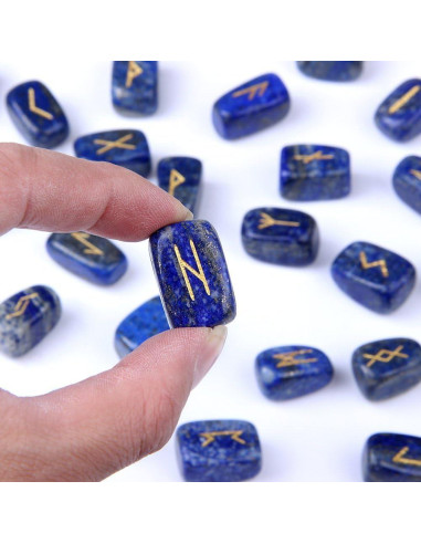 Conjunto de 25 Piedras Rúnicas TGS Gems RN001 Lapis Lazuli