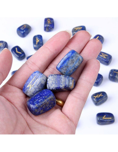 Conjunto de 25 Piedras Rúnicas TGS Gems RN001 Lapis Lazuli