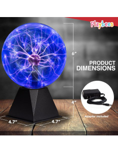 Bola de Plasma Playbees 17,78 cm Interactiva Azul 2