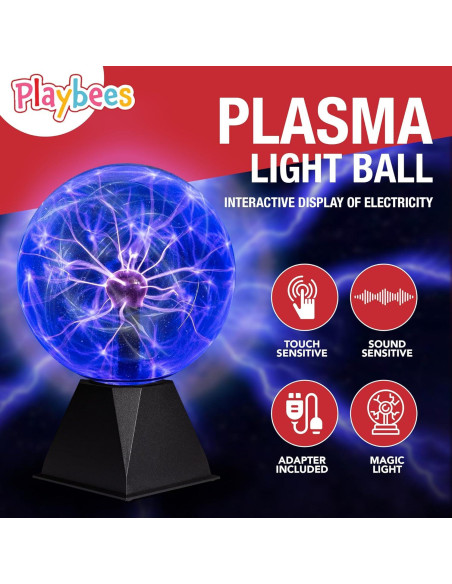 Bola de Plasma Playbees 17,78 cm Interactiva Azul
