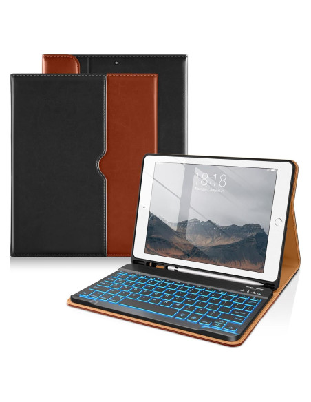 Funda con Teclado Inalámbrico DTTO para iPad 9na/8va/7ma Gen