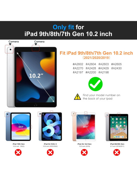 Funda con Teclado Inalámbrico DTTO para iPad 9na/8va/7ma Gen