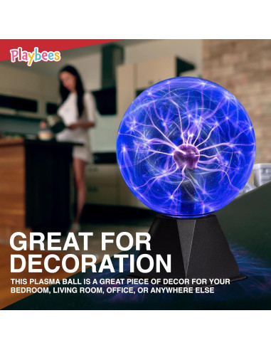Bola de Plasma Playbees 17,78 cm Interactiva Azul