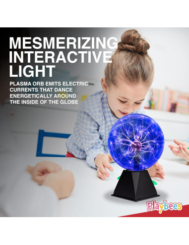 Bola de Plasma Playbees 17,78 cm Interactiva Azul
