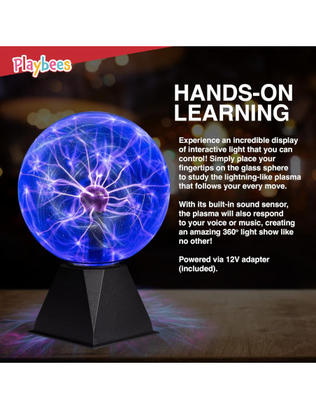 Bola de Plasma Playbees 17,78 cm Interactiva Azul