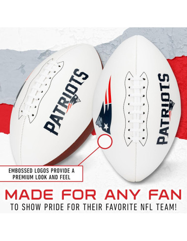 Balón de Fútbol Autografiado Franklin Sports NFL New England Patriots
