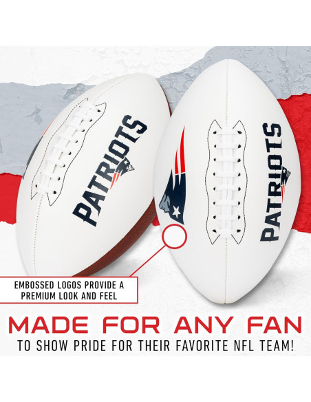 Balón de Fútbol Autografiado Franklin Sports NFL New England Patriots