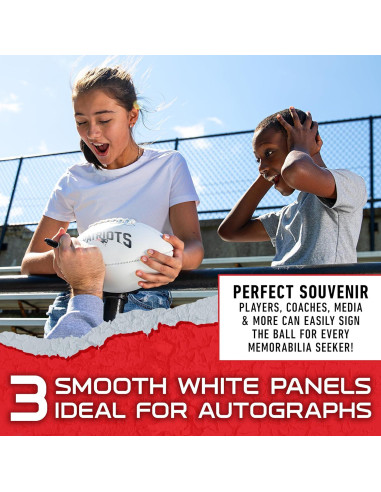 Balón de Fútbol Autografiado Franklin Sports NFL New England Patriots