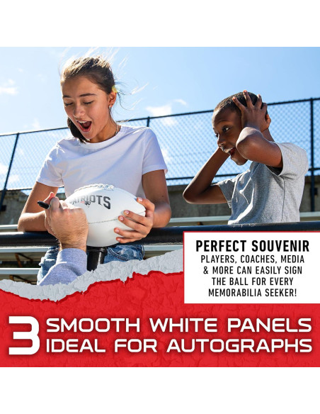 Balón de Fútbol Autografiado Franklin Sports NFL New England Patriots