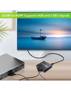 Convertidor SCART a HDMI 1080P GRACETOP con audio 3.5mm 2