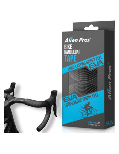 Cinta de Manillar de Bicicleta Alien Pros EVA - Juego de 2, Negra