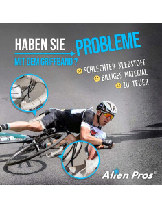 Cinta de Manillar de Bicicleta Alien Pros EVA - Juego de 2, Negra 2