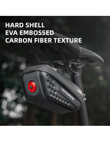 Bolsa de Sillín de Bicicleta ROCKBROS 0.45L con Luces