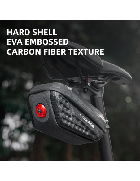Bolsa de Sillín de Bicicleta ROCKBROS 0.45L con Luces