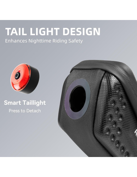 Bolsa de Sillín de Bicicleta ROCKBROS 0.45L con Luces