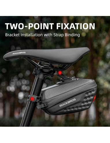 Bolsa de Sillín de Bicicleta ROCKBROS 0.45L con Luces