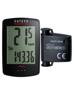 Computadora Inalámbrica CATEYE Padrone para Bicicleta - LCD