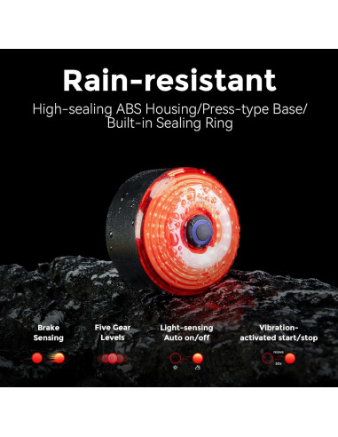 Bolsa de Sillín de Bicicleta ROCKBROS 0.45L con Luces