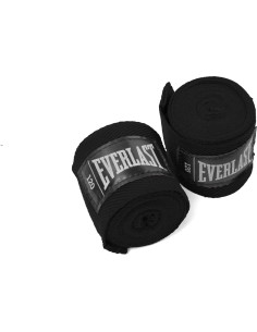 Envolturas de Boxeo Everlast 120in Negro - Soporte Muñeca y Nudillos 2