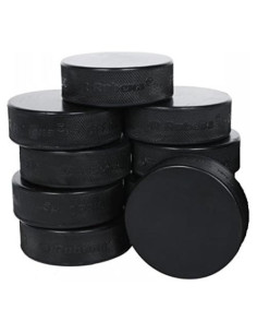 Discos de Hockey sobre Hielo A&R - 10 Paquete, Negro, Oficial