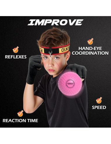 Bola de Boxeo OLIKER JY para Niños con Guantes y Cintas Ajustables