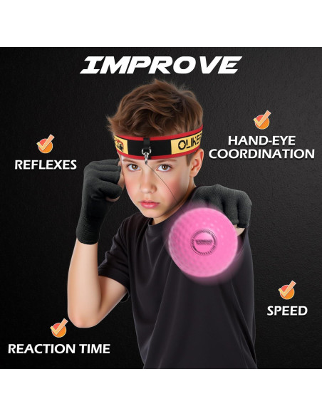 Bola de Boxeo OLIKER JY para Niños con Guantes y Cintas Ajustables