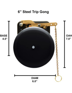Campana de Boxeo Bevin Bells 15.24 cm Acero y Latón 6STG 2