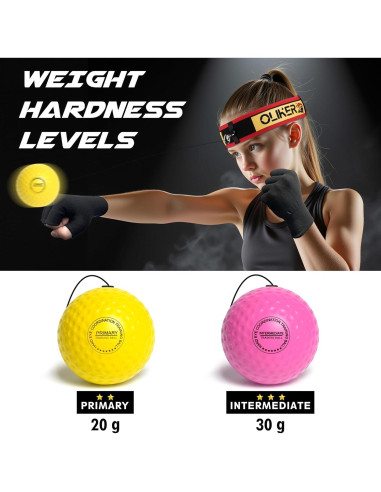 Bola de Boxeo OLIKER JY para Niños con Guantes y Cintas Ajustables