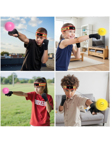 Bola de Boxeo OLIKER JY para Niños con Guantes y Cintas Ajustables