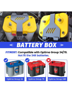 Bandeja de Caja de Batería Kojem Optima Grupo 34/78 Metal 2