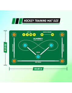 Alfombra de Entrenamiento de Hockey MUKESKY 90x160 cm Antideslizante 2