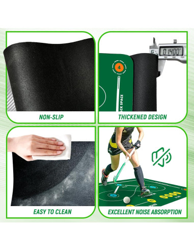 Alfombra de Entrenamiento de Hockey MUKESKY 90x160 cm Antideslizante