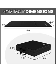 Colchoneta de Ejercicio Plegable Fitvids 183x61cm 5cm Alta Densidad 2