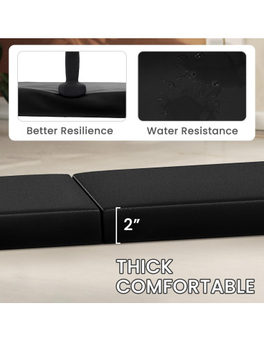 Colchoneta de Ejercicio Plegable Fitvids 183x61cm 5cm Alta Densidad