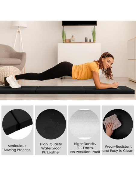 Colchoneta de Ejercicio Plegable Fitvids 183x61cm 5cm Alta Densidad