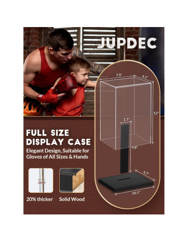 Caja de Exhibición JupDec para Guante de Boxeo Acrílico