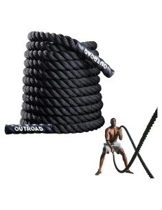 Cuerda de Batalla Max4out 3.81 cm x 9.14 m Poliester Negro