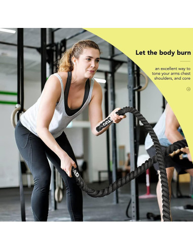 Cuerda de Batalla Max4out 3.81 cm x 9.14 m Poliester Negro