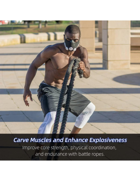 Cuerda de Batalla Max4out 3.81 cm x 9.14 m Poliester Negro