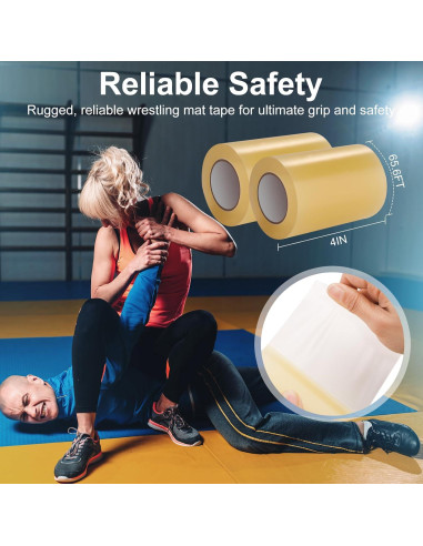 Cinta para Tapete de Lucha Joisonwoo 10 Paquetes 10.16 cm x 20.12 m