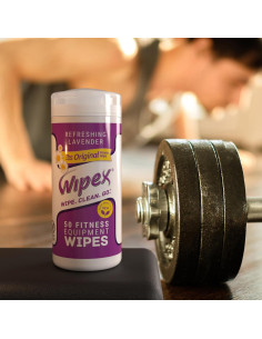 Toallitas Wipex para Equipos de Fitness - 50 Unidades Lavanda 2