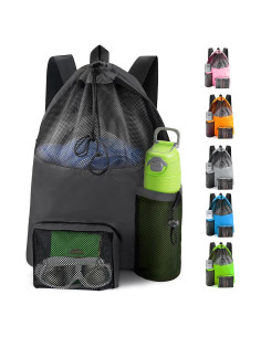 Bolsa de Malla para Natación HOHOM 40L con Cierre de Cordón