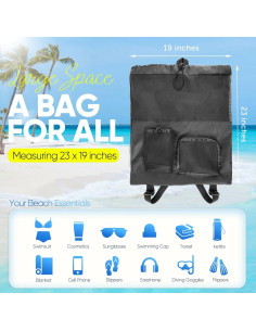 Bolsa de Malla para Natación HOHOM 40L con Cierre de Cordón 2